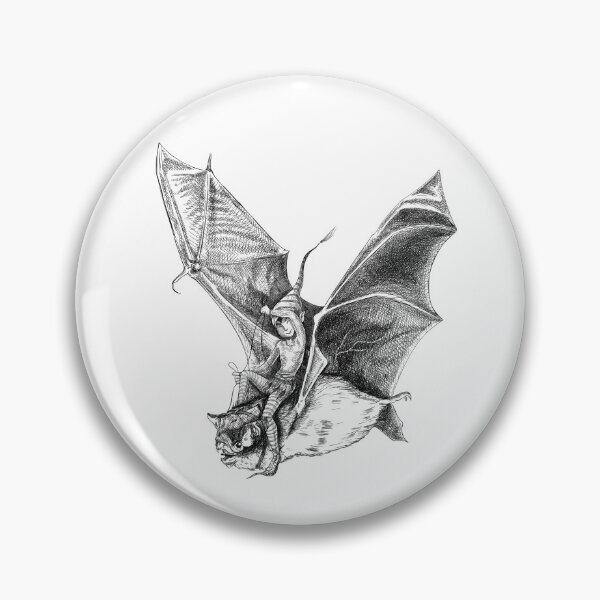 Item preview, Ariel on a bat’s back designed and sold by TraceyEvansArt.