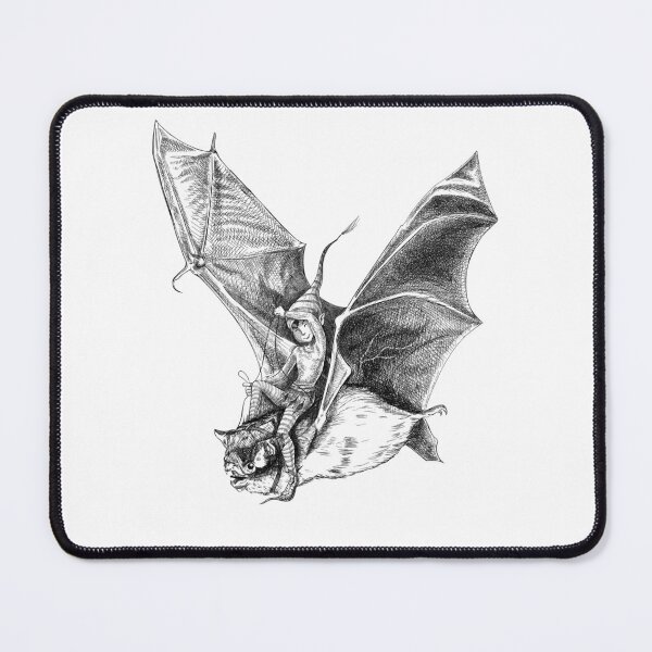 Item preview, Ariel on a bat’s back designed and sold by TraceyEvansArt.