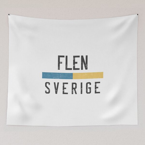 Item preview, Flen Sverige Retro Vintage Swedish Flag  designed and sold by jeshands.