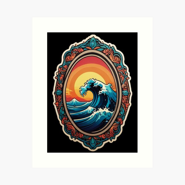Item preview, Art Nouveau Mirror Frame Window to The Ocean designed and sold by NautiChic.