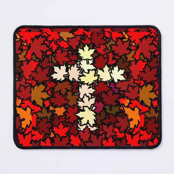 Item preview, Maple Leaves pattern Forming Cross – Christian Spring Faith Nature Art designed and sold by ZechJohnRB.