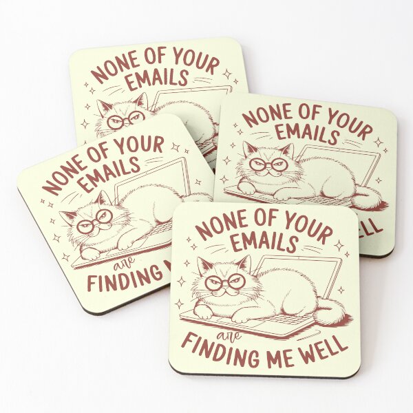 Item preview, None of your email are finding me well (cat) designed and sold by CatAPlenty.