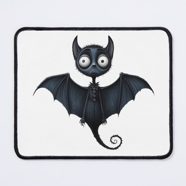 Item preview, Spooky Bat in Tim Burton Style, Halloween Decor, Quirky Home Accents, Fun Wall Art, Unique Gift Idea designed and sold by FPortraits.