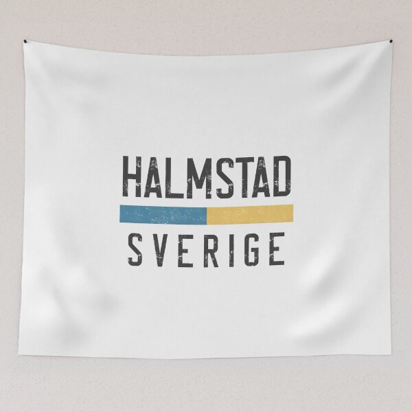 Item preview, Halmstad Sverige Retro Vintage Swedish Flag  designed and sold by jeshands.