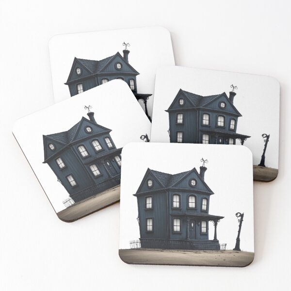 Item preview, Spooky House Tim Burton Style Vinyl Decals, Home Decor, Halloween Stickers, Laptop Decor, Unique Gifts for Ghost Story Lovers designed and sold by FPortraits.