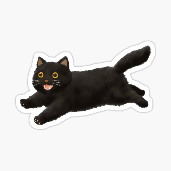 Item preview, Running Black Cat Drawing designed and sold by xiao xuans.