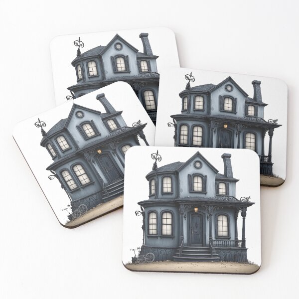 Item preview, Spooky House Tim Burton Style Vinyl Decals, Home Decor, Halloween Stickers, Laptop Decor, Unique Gifts for Ghost Story Lovers designed and sold by FPortraits.