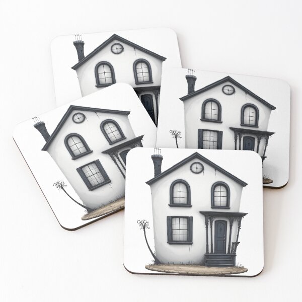 Item preview, Spooky House Tim Burton Style Vinyl Decals, Home Decor, Halloween Stickers, Laptop Decor, Unique Gifts for Ghost Story Lovers designed and sold by FPortraits.