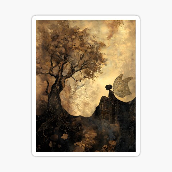 Item preview, Beneath the tree of gold designed and sold by NereidCanvas.