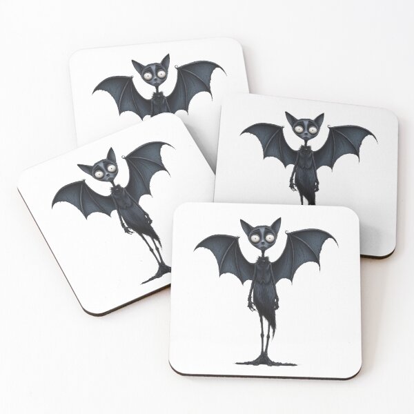 Item preview, Spooky Bat in Tim Burton Style, Halloween Decor, Quirky Home Accents, Fun Wall Art, Unique Gift Idea designed and sold by FPortraits.