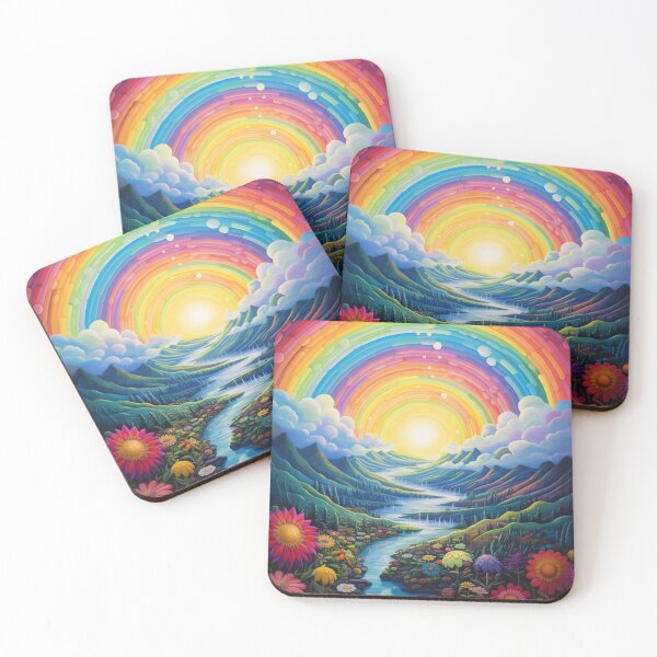 Item preview, Psychedelic Trippy Hippy Algeapunk Sun Valley Illustration Art  designed and sold by GrinGalore.