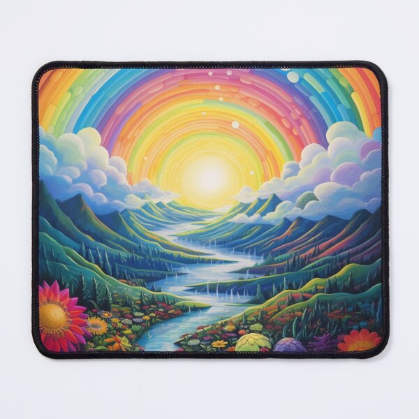 Item preview, Psychedelic Trippy Hippy Algeapunk Sun Valley Illustration Art designed and sold by GrinGalore.