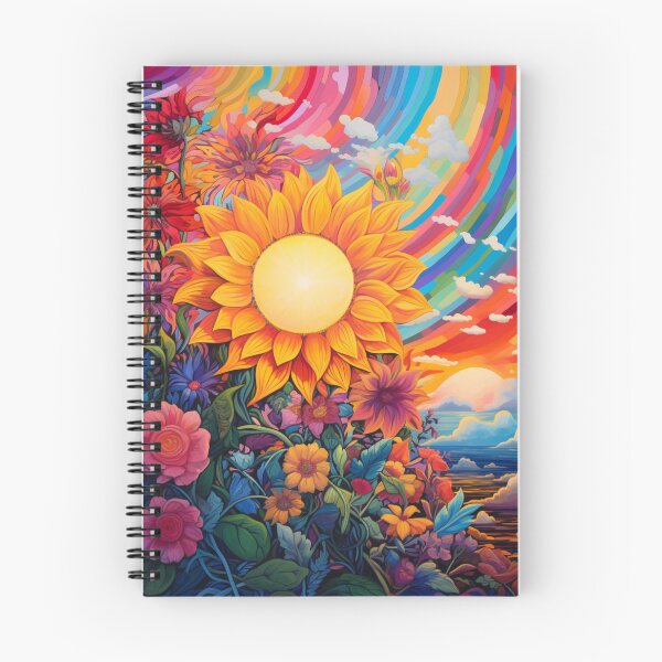 Item preview, Psychedelic Trippy Hippy Algeapunk Sunflower Illustration Art  designed and sold by GrinGalore.