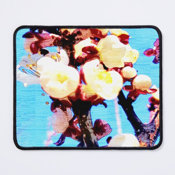 Item preview, Delicate apricot flowers on a blue sky background in pastel style designed and sold by TAnnao.