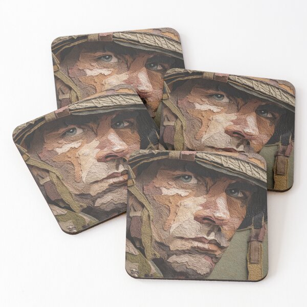 Item preview, Warrior’s Return – WWII Soldier Paper Cut Portrait designed and sold by VividDreamsArt.