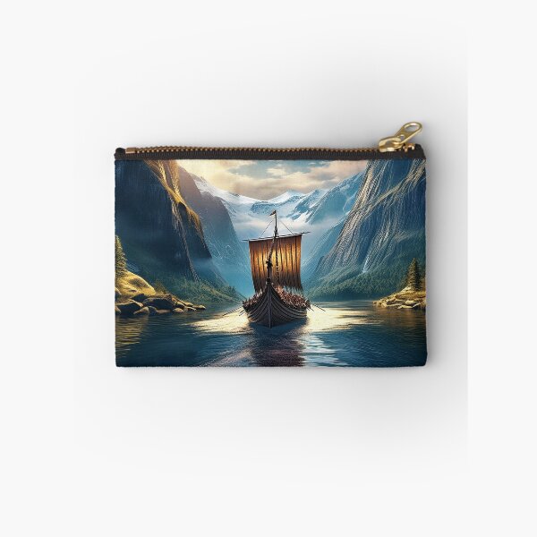 Item preview, Viking Longboat Sailing Up a Fjord designed and sold by Kathy Weaver.