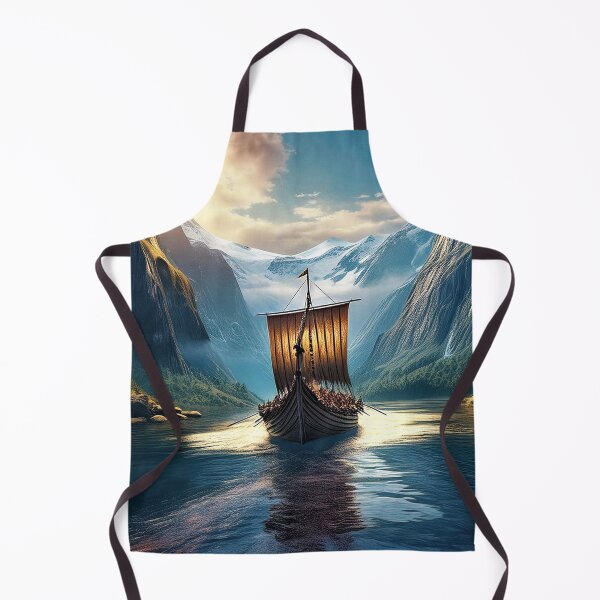Item preview, Viking Longboat Sailing Up a Fjord designed and sold by Kathy Weaver.