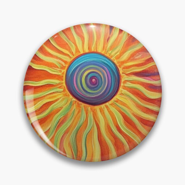 Item preview, Psychedelic Trippy Hippy Algeapunk Sun Illustration Art designed and sold by GrinGalore.