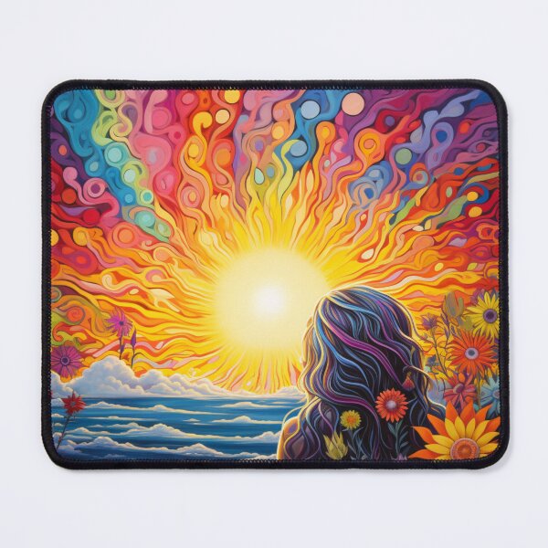 Item preview, Psychedelic Trippy Hippy Algeapunk Nature Illustration Art designed and sold by GrinGalore.