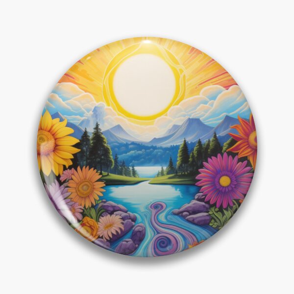 Item preview, Psychedelic Trippy Hippy Algeapunk Nature Illustration designed and sold by GrinGalore.