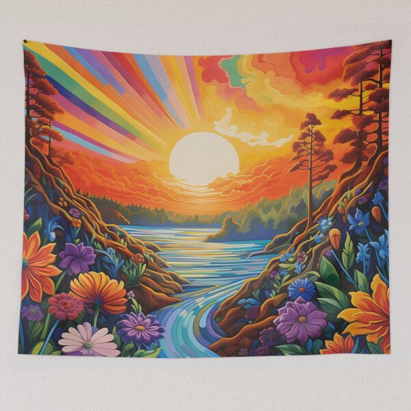 Item preview, Psychedelic Trippy Hippy Algeapunk Illustration Art designed and sold by GrinGalore.