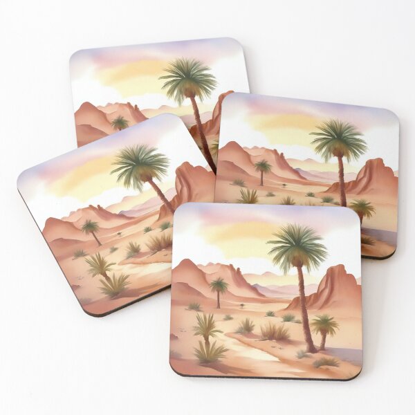 Item preview, Desert Landscape with Date Palms designed and sold by Marymarice.