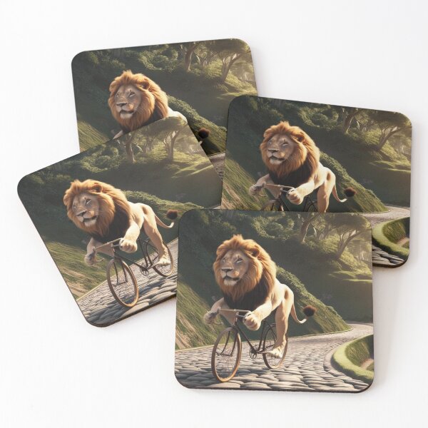 Item preview, Lion Lenny Cycling through the Forest. designed and sold by james3030.
