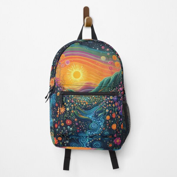 Item preview, Groovy Psychedelic Trippy Algeapunk Flower Country Illustration Art  designed and sold by GrinGalore.
