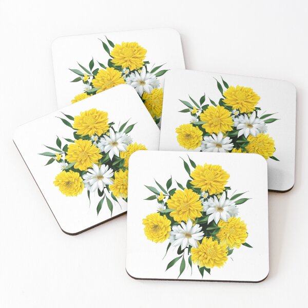 Item preview, Yellow Chrysanthemums and Daisies designed and sold by Marymarice.