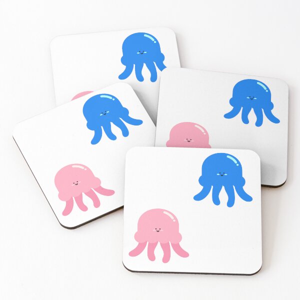 Item preview, Cute Kawaii Jellyfish Duo – Pink and Blue Ocean Friends Cartoon Design designed and sold by Printdesigns1.