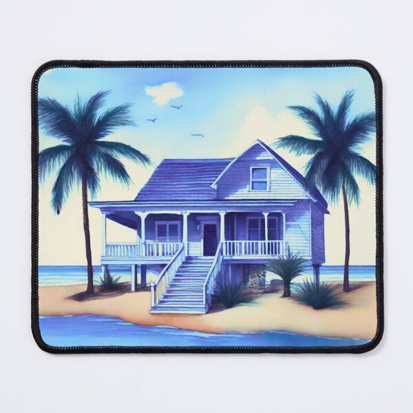 Item preview, Beach House with Palm Trees designed and sold by Marymarice.