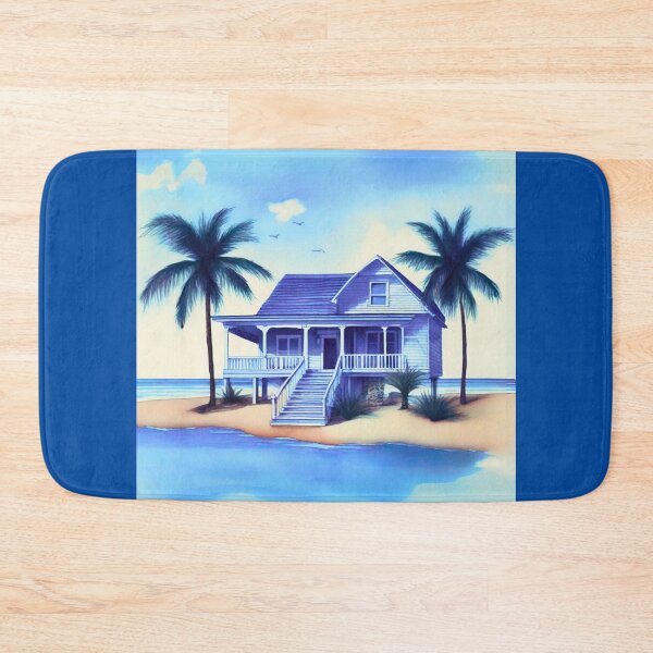 Item preview, Beach House with Palm Trees designed and sold by Marymarice.