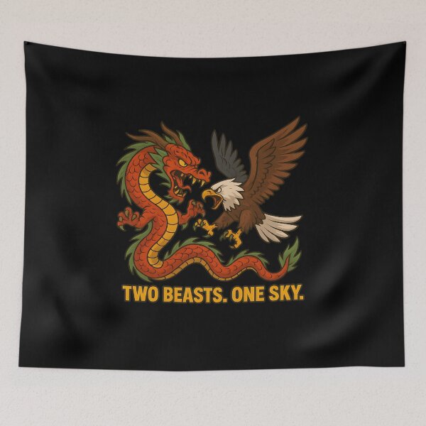 Item preview, Dragon vs Eagle – Symbolic Clash of Two Superpowers designed and sold by MysticArtisan.
