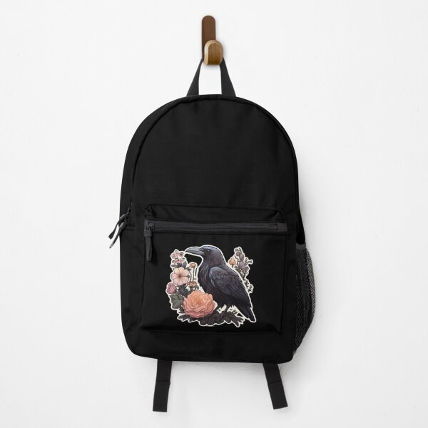 Item preview, Crow with flowers designed and sold by Misaligned Design.