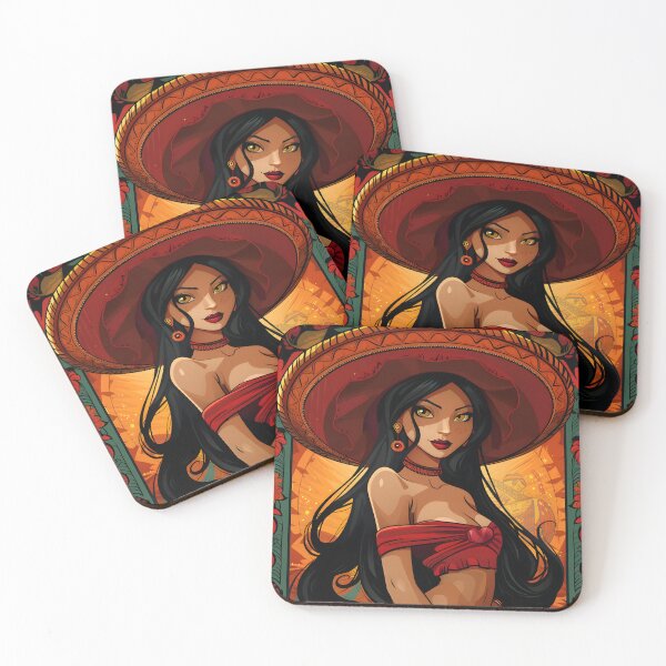 Item preview, Elegant woman in red attire with floral backdrop art. designed and sold by Artessie.