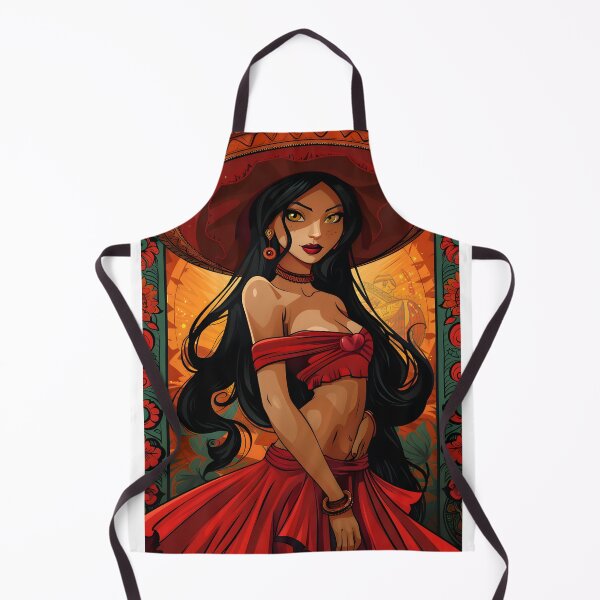 Item preview, Elegant woman in red attire with floral backdrop art. designed and sold by Artessie.