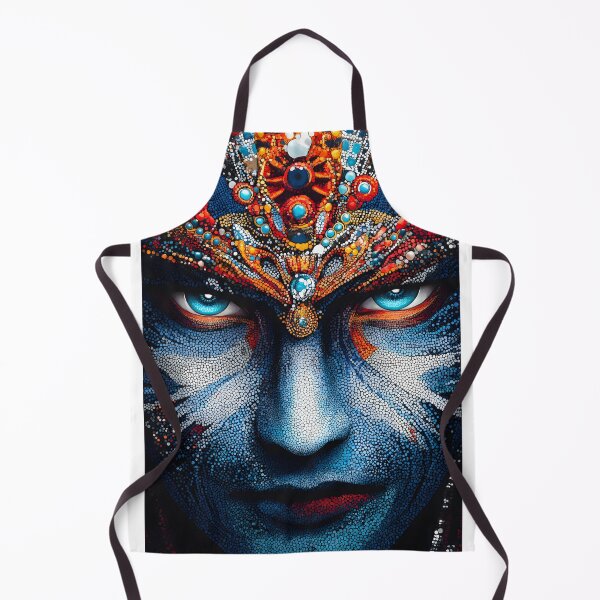 Item preview, Vibrant mosaic face with intricate patterns and colors designed and sold by Artessie.