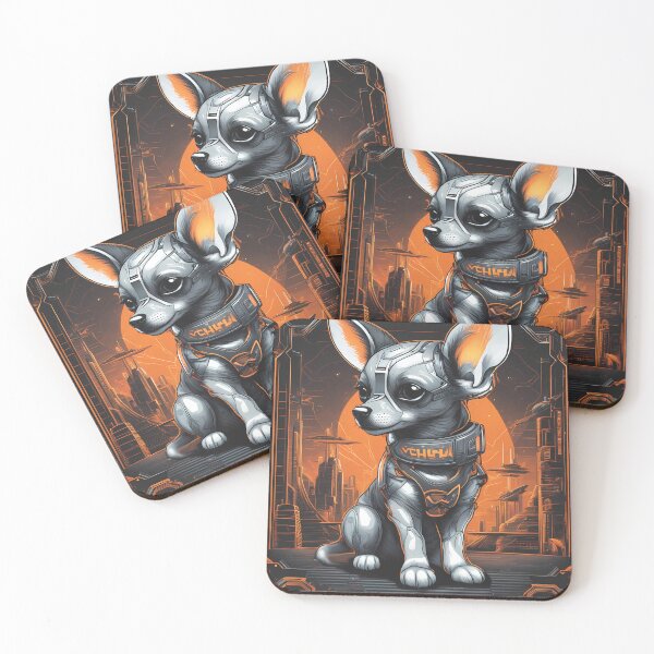 Item preview, Cyber Chihuahua Puppy – Futuristic Sci-Fi Dog designed and sold by MystiqSlav.