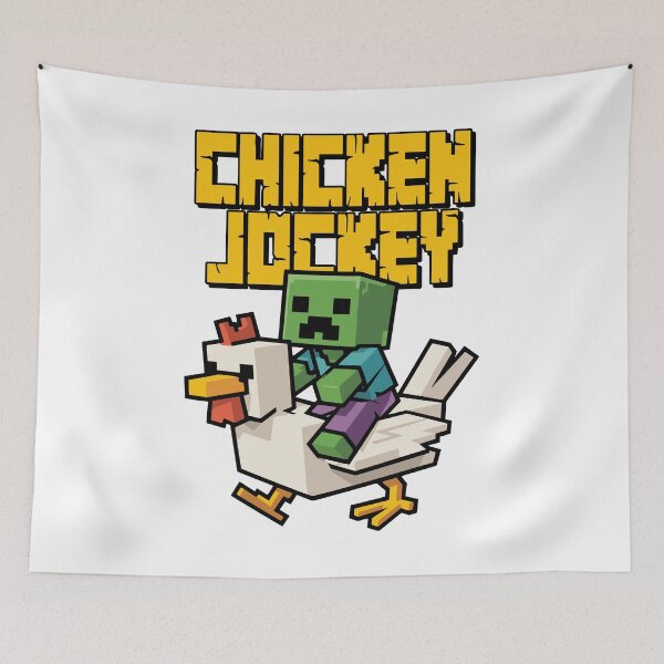Item preview, Funny Chicken-Jockey Zombie Pixel Art Gamer For Boys Kids designed and sold by Artifyo.