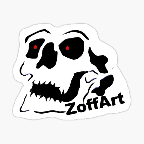 The Original ZoffArt - Skull Sticker