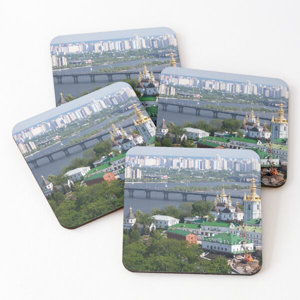 Item preview, Kyiv-Pechersk Lavra Monastery and Dnipro River View with Bridge between Right and Left parts of the Kyiv City, Kyiv, Ukraine  designed and sold by Maryna Gumenyuk.