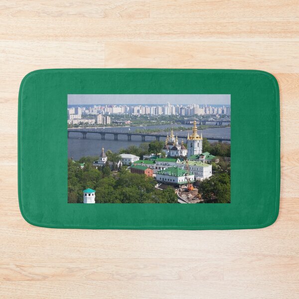 Item preview, Kyiv-Pechersk Lavra Monastery and Dnipro River View with Bridge between Right and Left parts of the Kyiv City, Kyiv, Ukraine  designed and sold by Maryna Gumenyuk.
