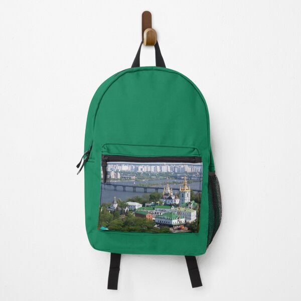 Item preview, Kyiv-Pechersk Lavra Monastery and Dnipro River View with Bridge between Right and Left parts of the Kyiv City, Kyiv, Ukraine designed and sold by Maryna Gumenyuk.