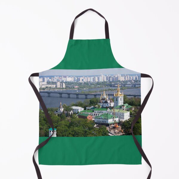 Item preview, Kyiv-Pechersk Lavra Monastery and Dnipro River View with Bridge between Right and Left parts of the Kyiv City, Kyiv, Ukraine designed and sold by Maryna Gumenyuk.