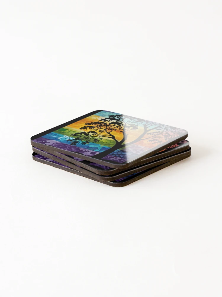 Thumbnail 4 of 5, Coasters (Set of 4), Magic Tree designed and sold by In-Spirit24.