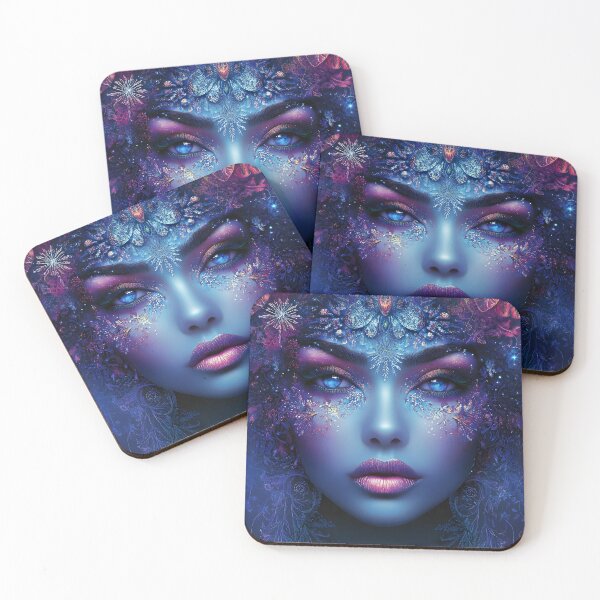 Item preview, Ethereal Portrait with Vibrant Floral Headpiece Art designed and sold by Artessie.