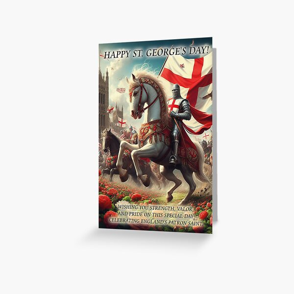 Item preview, St. George's Day Greeting Card designed and sold by Cards Inspired.
