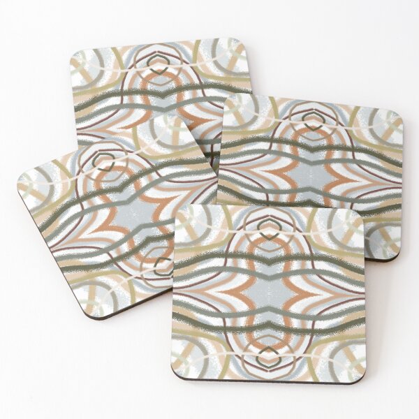 Item preview, Damask and Ikat earth tone pattern type 3 designed and sold by Raiserdesign33.