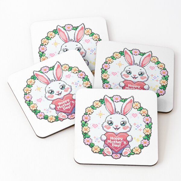 Item preview, Mother's Day : Bunny Pixel art "Hoppy mother's day" designed and sold by Nuist25.