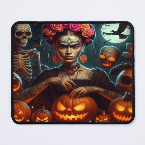 Item preview, A spooky Halloween night in the style of Frida Kahlo: art meets the supernatural designed and sold by FotoworldEdel.